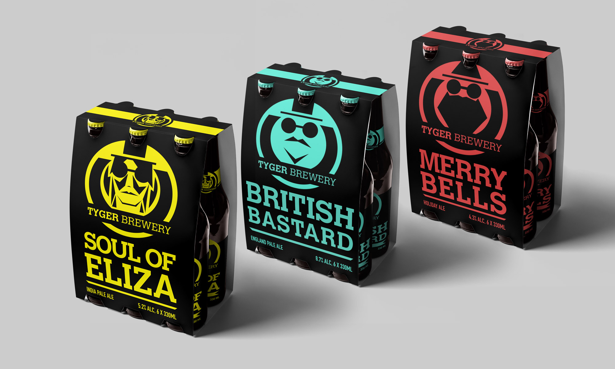 Tyger Brewery Packaging Design